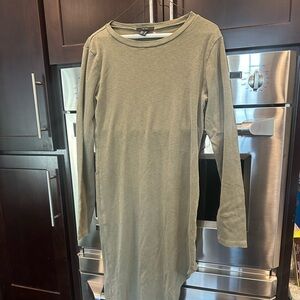 Forever 21 Green Long Sleeve Bodycon Dress